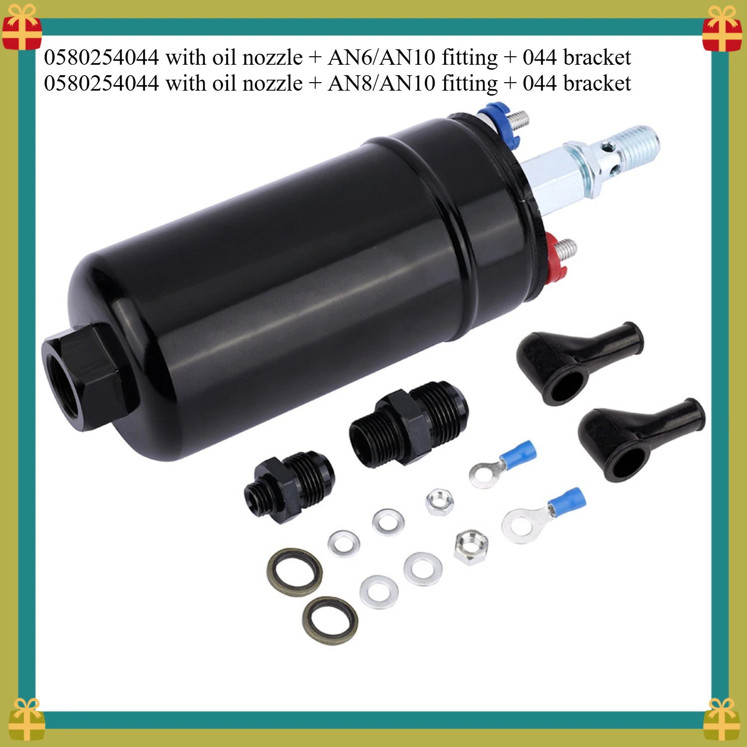 With A Nozzle 380 LPH External in-Line Electronic Fuel Pump 0580254044 12V/13.5V Universal