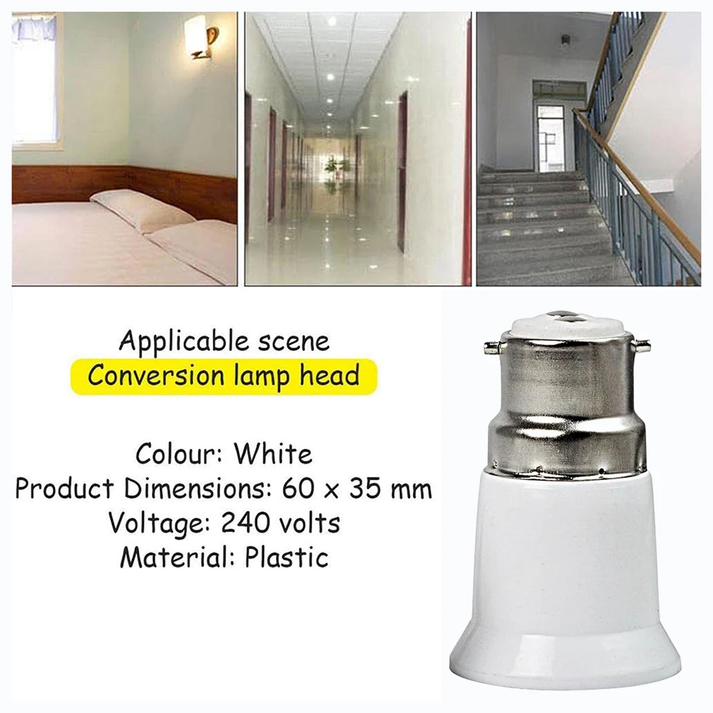 

E27 To B22 LED Lamp Holder For Light Parts Accessory Flames Retardant Bulb Base Screw Adapter For Kitchen Lighting