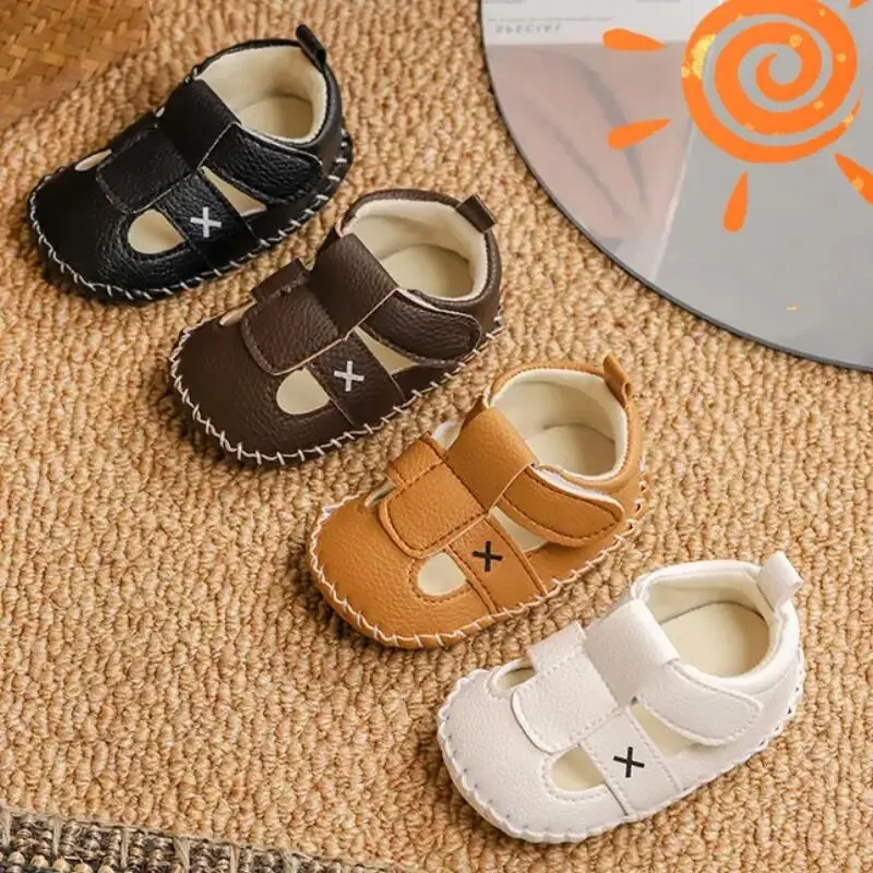 Meckior nuove scarpe da bambino neonato Casual confortevole suola in gomma di cotone antiscivolo scarpe da bambino estate primo bambino sandali per