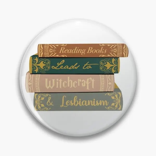 Reading Leads To Witchcraft And Lesbiani  Soft Button Pin Funny Badge Lover Fashion Women Creative Clothes Brooch Hat Collar