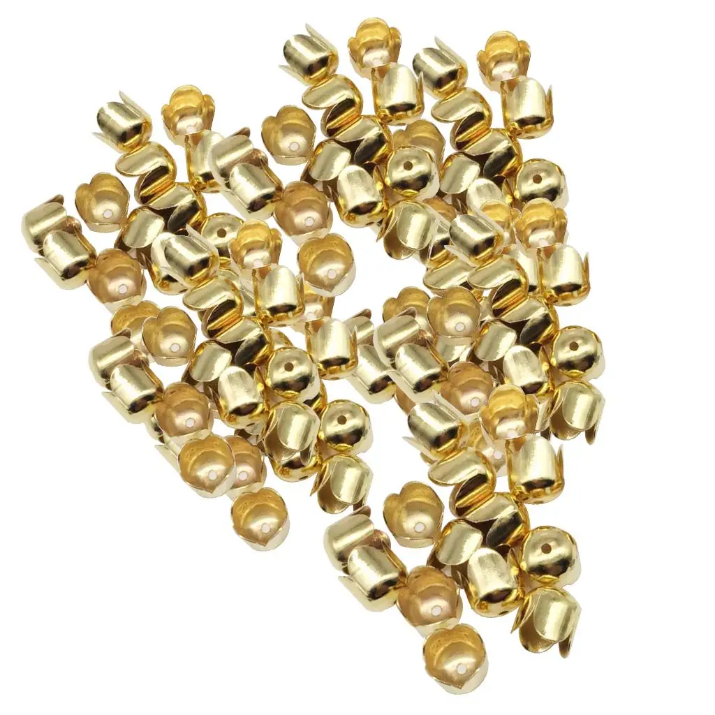 100 Pieces Cord Ends Pendant Crafts End Bead for Leather Bracelet Necklace Earring Jewelry Findings Supplies DIY Projects