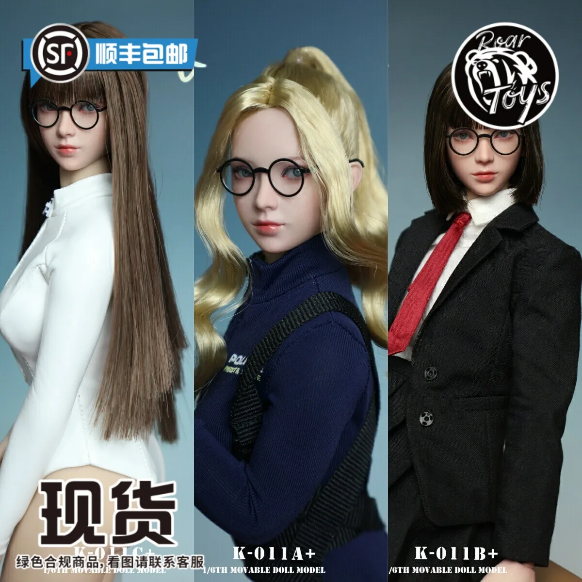 

JKTOYS In Stock K 011 Carys Female Head Sculpt One Sixth Movable Eyes Blonde Hair For 12 Inch Action Figure Adult Collectors