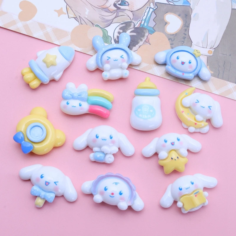 10 Pcs New Mini Kawaii Cartoon Puppy ,cloud Series Resin Scrapbook Diy Jewelry Children Gift Hairpin Accessories