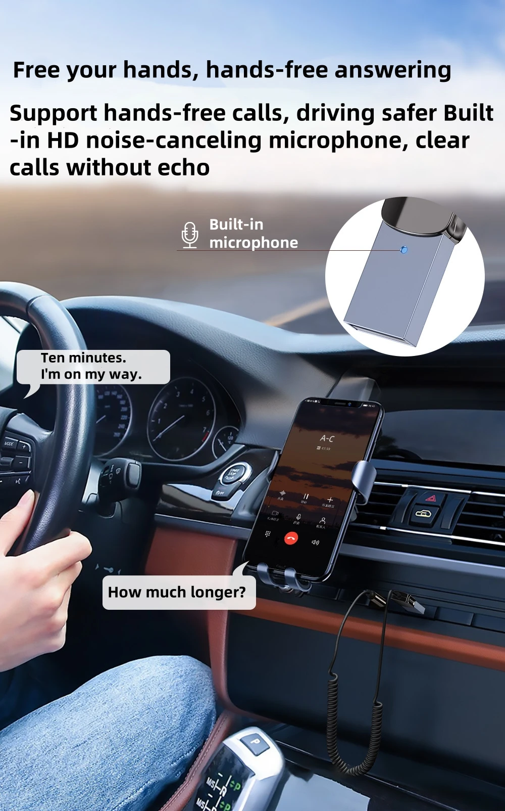 

Приемник Bluetooth 5,0, аудио адаптер 3,5 мм, автомобильные комплекты громкой связи, музыкальный беспроводной приемник для автомобиля, BT-передатчик, Bluetooth Wireles