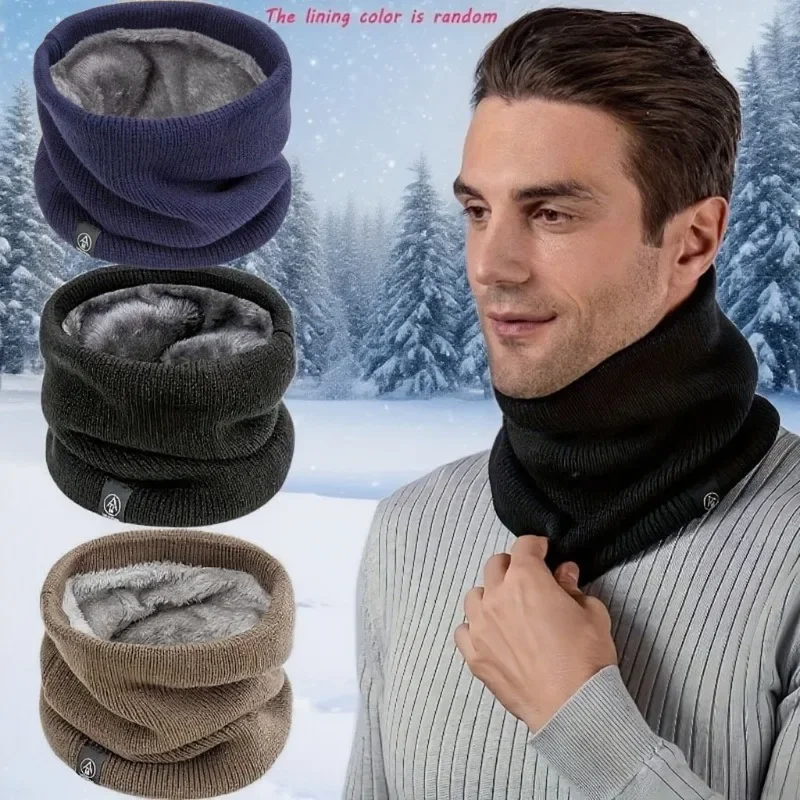 Soft Knit Winter Neck Warmer Thickened Thermal Gaiter Scarf Cover for Running Skating Skiing Hiking Outdoor Sports Cold Weather