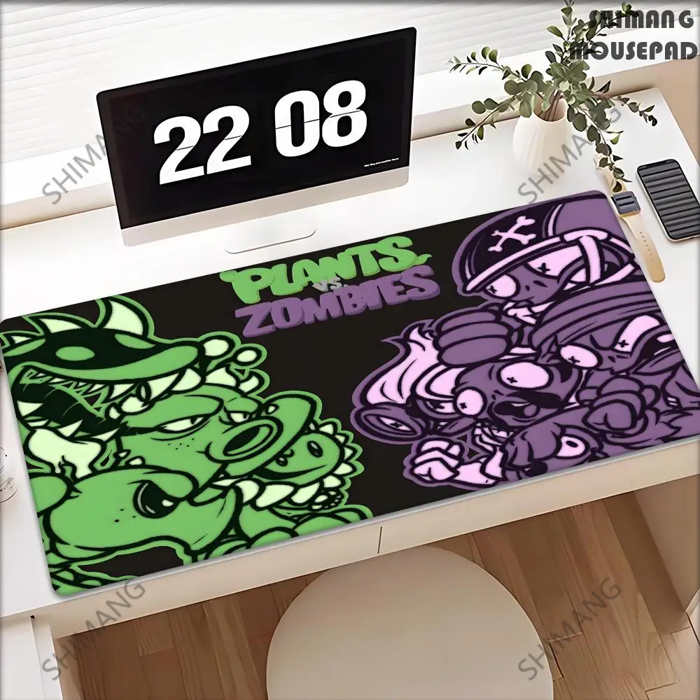 Game P-Plants-vs-Zombie Cartoon Mousepad Boy Pad Natural Rubber Gaming Mousepad Desk Mat Size For Gameing World Of Tanks CS GO Z