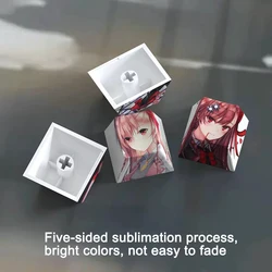 4 Keys/set Keycaps Girls Frontline PBT Dye Sublimation Key Caps For MX Switches Cherry Profile Anime Cartoon Keycap Accessories