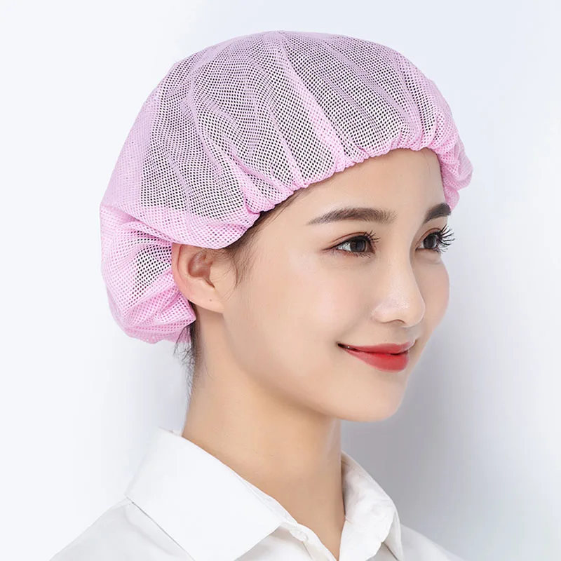 Multicolor Food Service Net Hat Kitchen Work Hats Canteen Restaurant Cook Caps Bakery Baking Workshop Breathable Work Cap