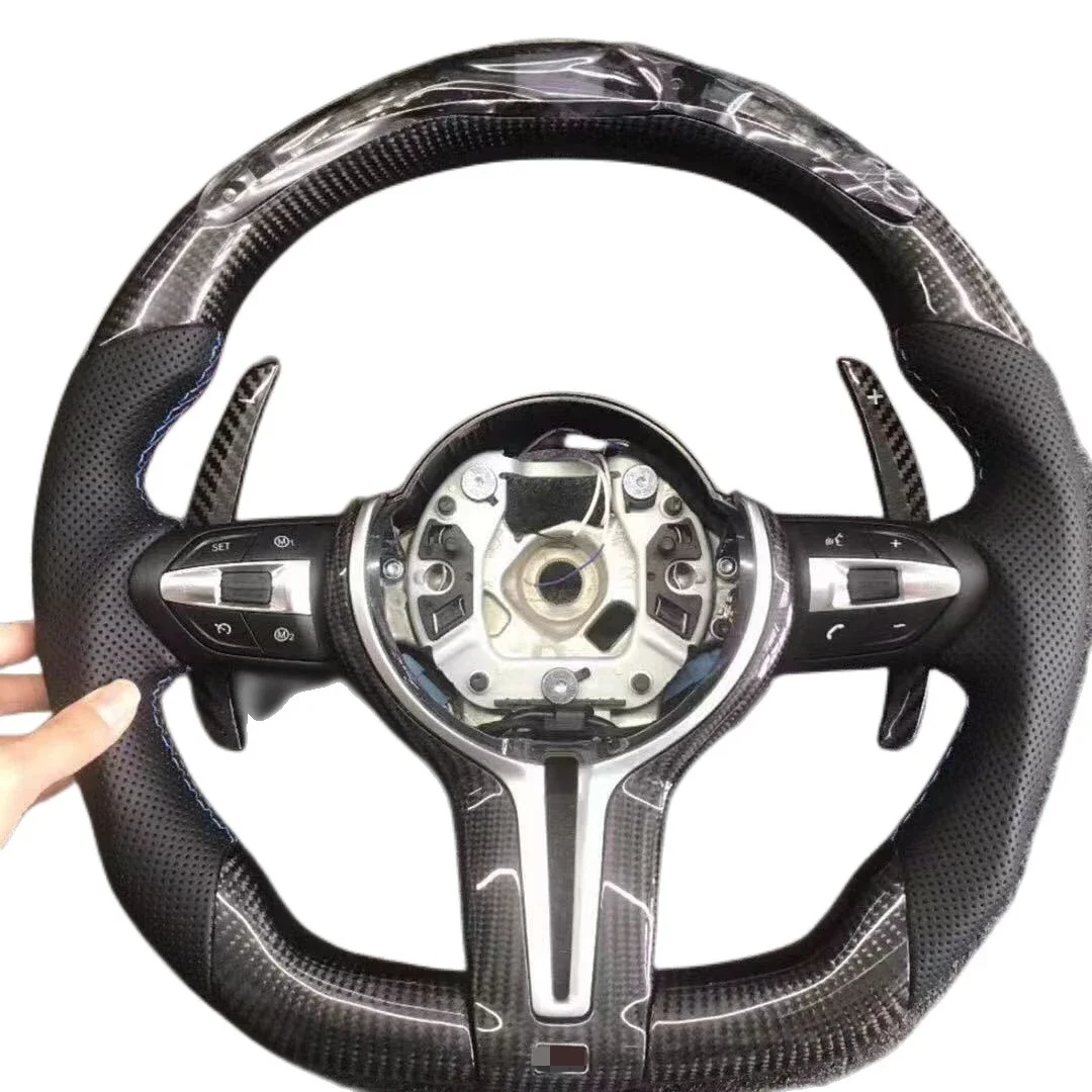 High quality customized Carbon fiber m sport steering wheel for bmw f30 f10 e60 e90 g30 e46 e92 led