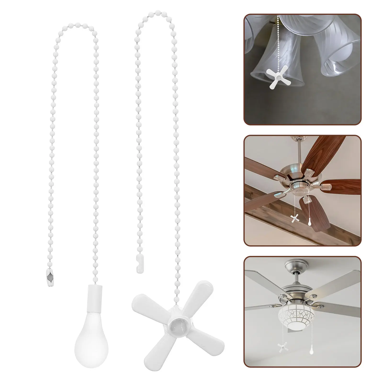 

2 шт. Декоративные цепочки для потолочных вентиляторов, элегантные сменные цепочки-удлинители для вентиляторов и светильников, винтажные подвески для дома