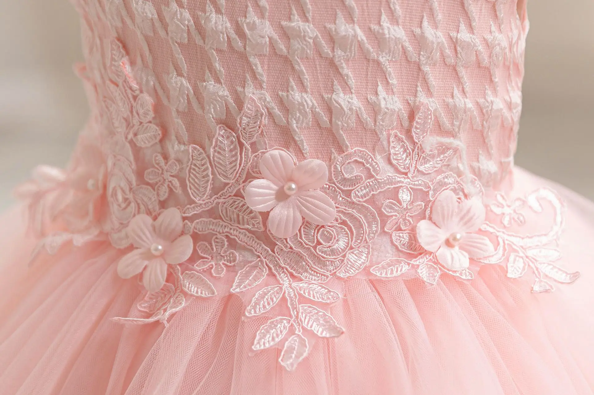 HETISO Girls Layered Splicing Fluffy Princess Dress Appliques Summer Tulle Party Ball Gown for Kids Child Birthday Clothes 1-4Y