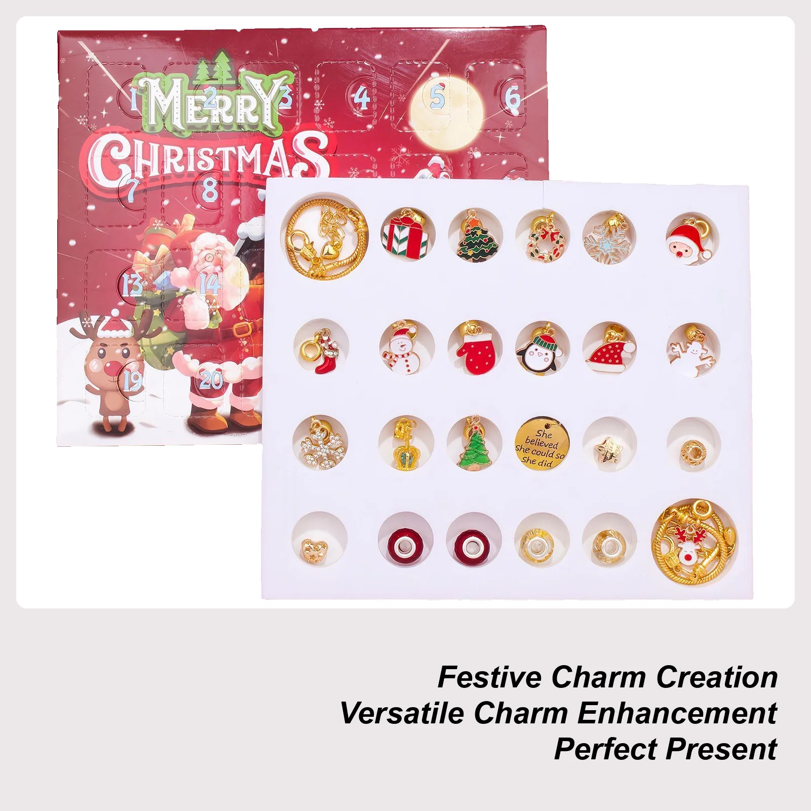 Jewelry Making Advent Calendar - Рождественский браслет Адвент 24-дневный набор для