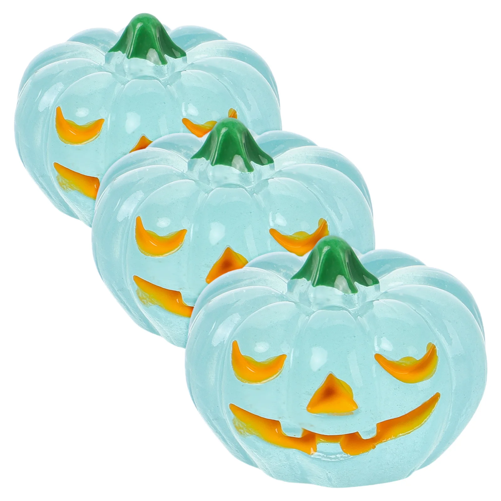 

3Pcs Glow-in-The-Dark Halloween Pumpkin Decorations Realistic Fake Mini Pumpkins for Porch Indoor Outdoor Halloween Home Decor