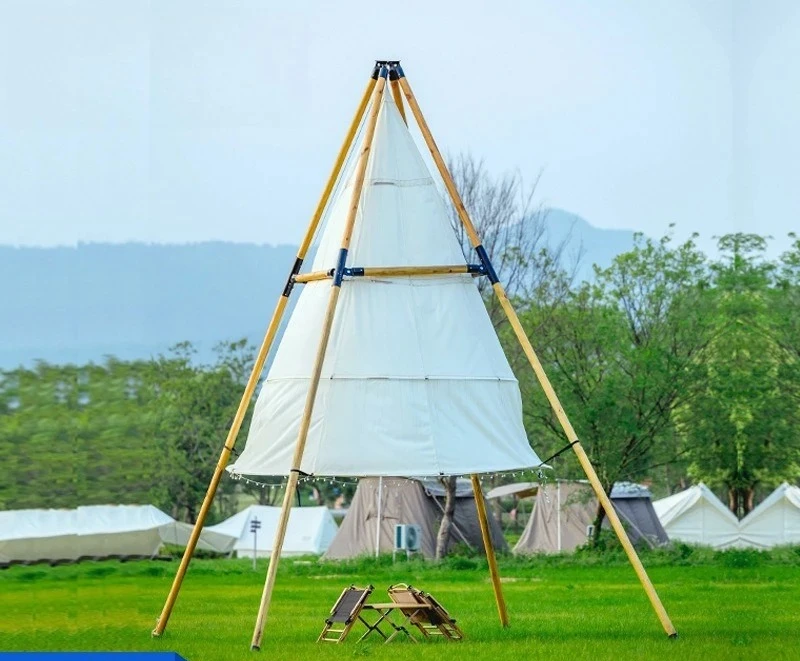 Internet celebrity lantern tent outdoor resort camp landscape pendant tent hotel bamboo restaurant