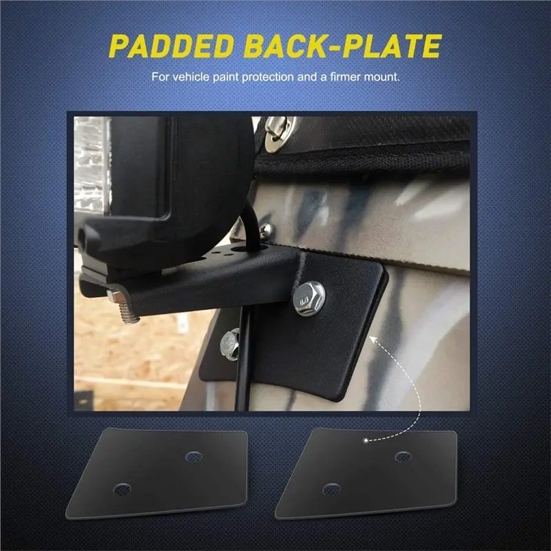 Windshield Hinge Mounting Brackets A-Pillar 2PC Set For Offroad LED Fog Light Work Light For 2007-2017 For Jeep For Wrangler