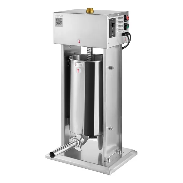 

Электрическая насадка для колбас, 33 фунта/15 л, управление SteplSpeed, ножная педаль, 4 трубки, для коммерческого и домашнего использования