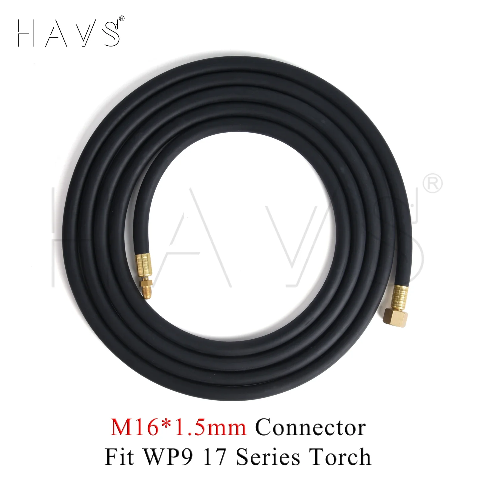 

3.8/7.6m WP9 WP17 Series TIG Welding Torch Gas-Electric Integrated Rubber Hose Cable Wires M16*1.5mm Connecto