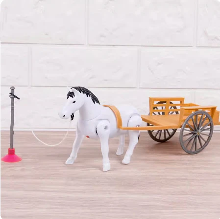 Hot Selling Children\'s Electric Rotating Horse Creative Fun Walking Spinning Circle Carriage Toys Children\'s Birthday Gift