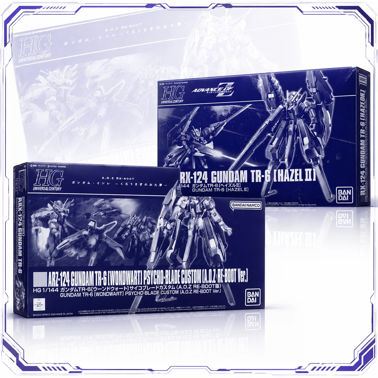 Оригинальный сборный модельный набор Bandai HG 1/144 Gundam TR-6 Hazel II Wondwart Psycho Blade Custom AOZ Re-Boot, аниме-фигурка, модель для сборки