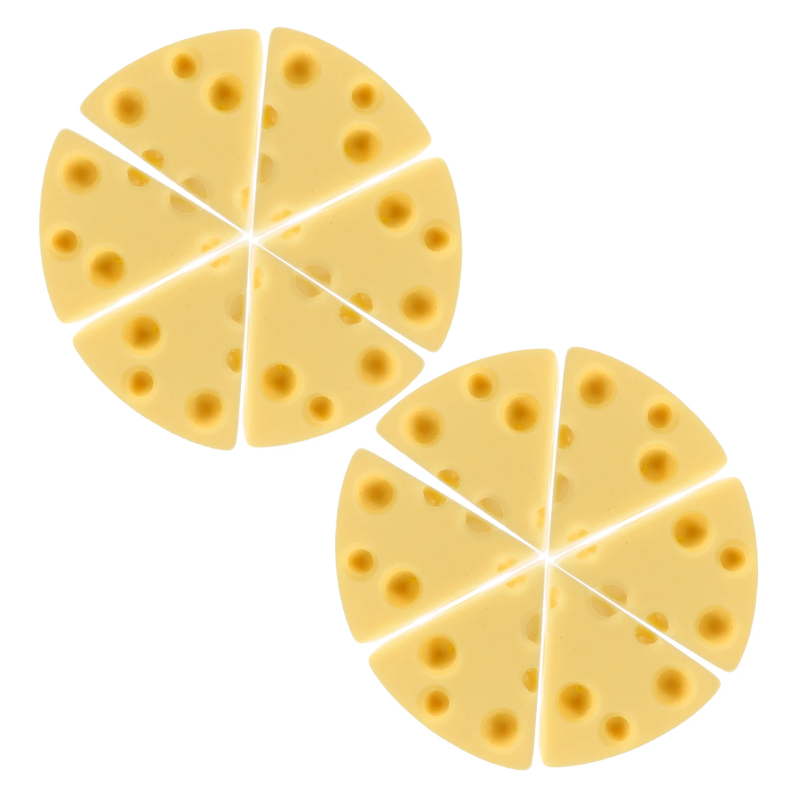 

100pcs Miniature Resin Artificial Cheese Phone Case Accessories Diy Crafts Decorative Ornaments Festival Gift Kids Pretend Play