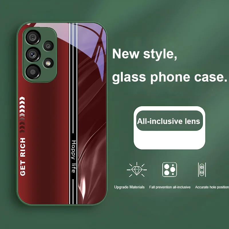 Coque de téléphone en verre de style guatémaltèque, étui de lavage d'encre rouge vin pour Samsung Galaxy S24 Plus, S20, 21 FE, S23 Ultra, S8, 9, A70, 72, 73, 50, 51, 52, 53