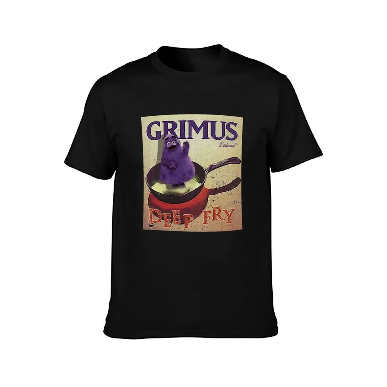 Grimus - Deep Fry by lilterra.com T-Shirt, Summer Casual Cotton Tee, Oversized Streetwear Tops, Vintage Graphic Print