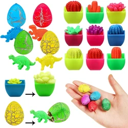 10~20pcs Hatching Dinosaur Eggs Mini Cactus Succulent Simulation EVA Water Absorbing Expanding Toy Novel Toys Gift for Kids TMZ