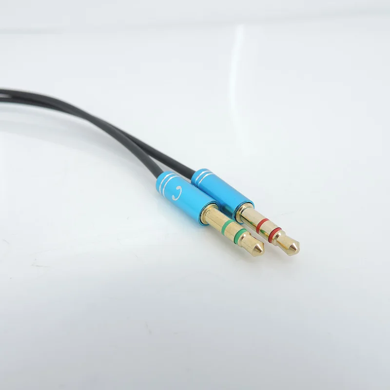 كابلات صوت ذكر إلى أنثى ، موزع موصل سماعة رأس ، كابل تمديد ميكروفون Aux للكمبيوتر L ، مقبس 3 أعمدة