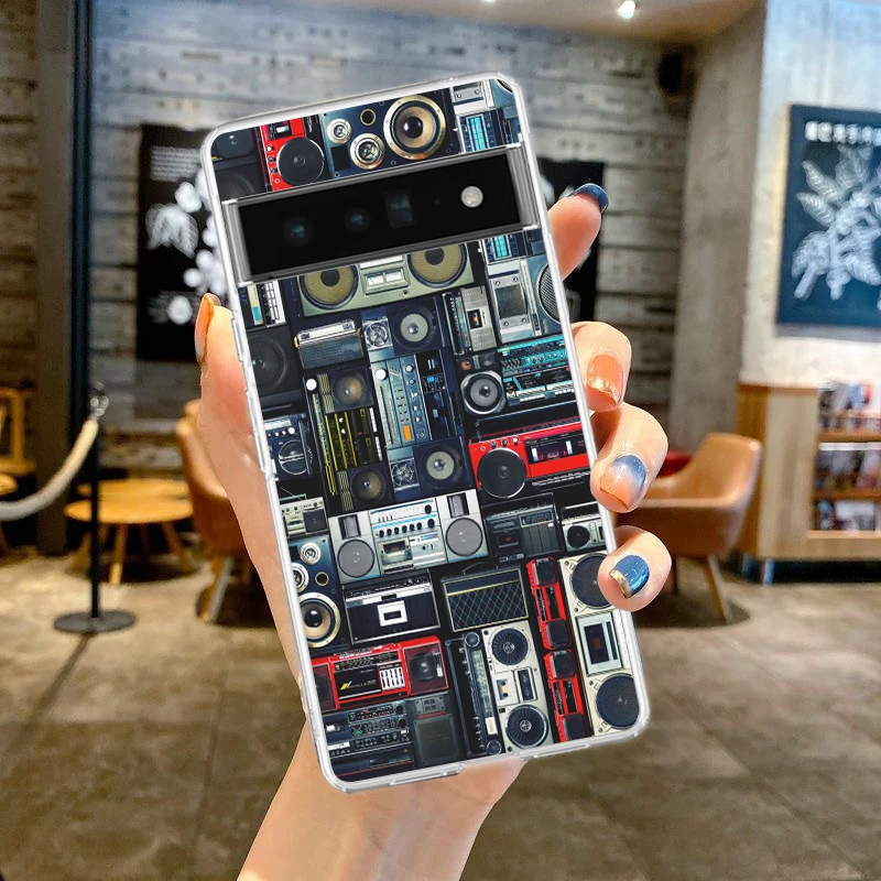 Inside Circuit Board Phone Case Cover for Google Pixel 8 7 6 5 4 4XL Shockproof TPU 7A 6A 5A 4A 3A 3AXLPro 5G Transparent Shell