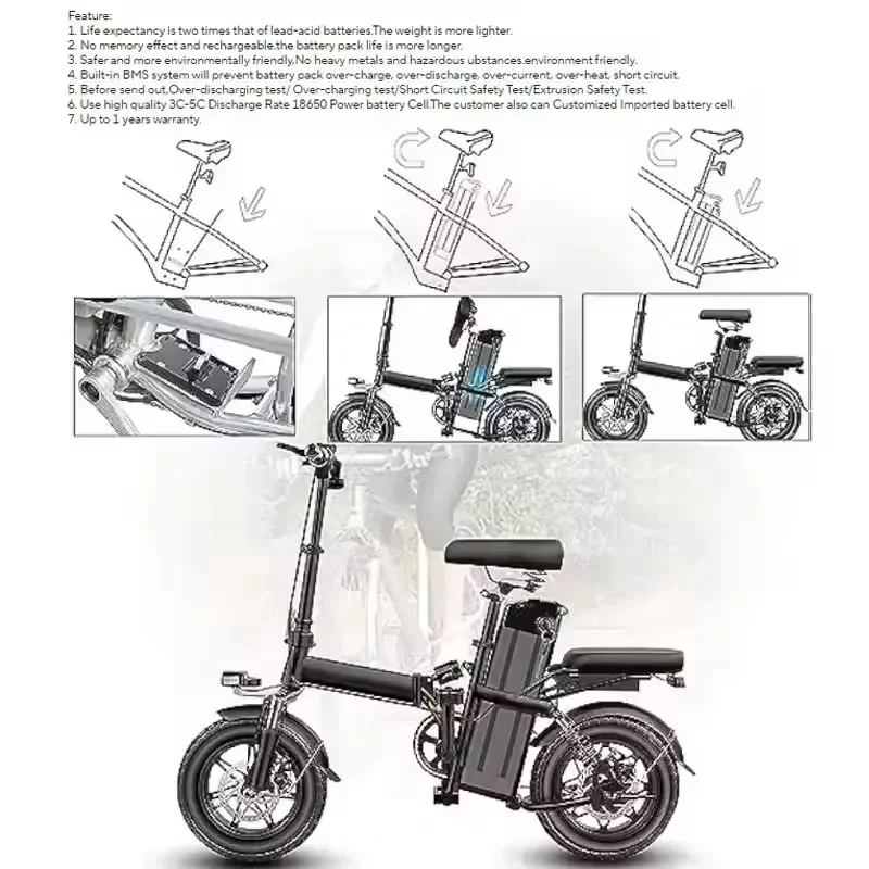 Silverfish-Batterie Pour Vélo Électrique, 36V,48V,52V, 25Ah, 17Ah, Batteries Haute Capacité, Cellules 18650 Puissance 500-1500W