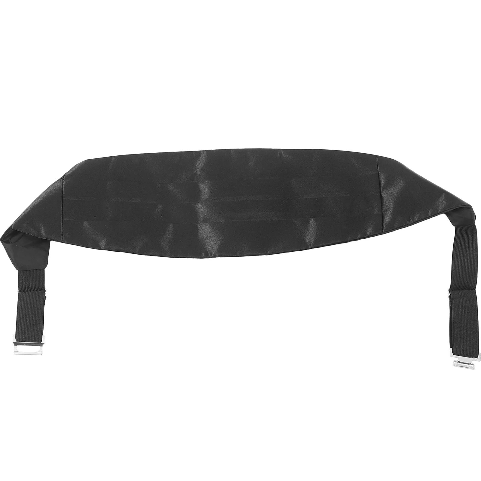 Cummerbund الأسود للرجال بدلة رفقاء الزفاف قابل للتعديل سهرة حزام مشد رجالي القماش الحديد دعم الملحقات الرسمية #4