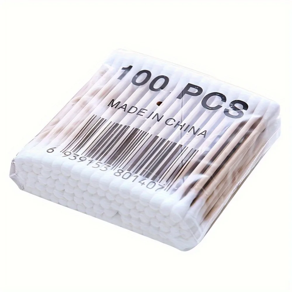 100/300/500 /800Pcs Bamboo Cotton Swabs Double Head Micro Sticks Baby Cotton Swabs Natural Material Cleaning Removing Tools