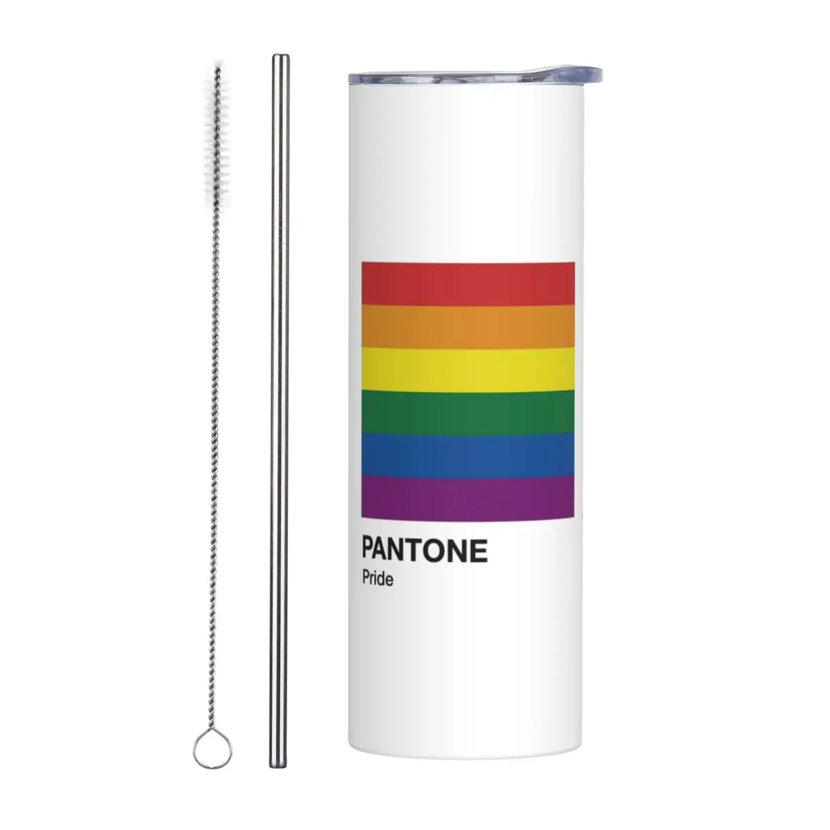 Pantone Prid Stainless Steel Tumbler Vacuum Insulated Mugs Thermal Cold Bottle Straw With Lid 20oz