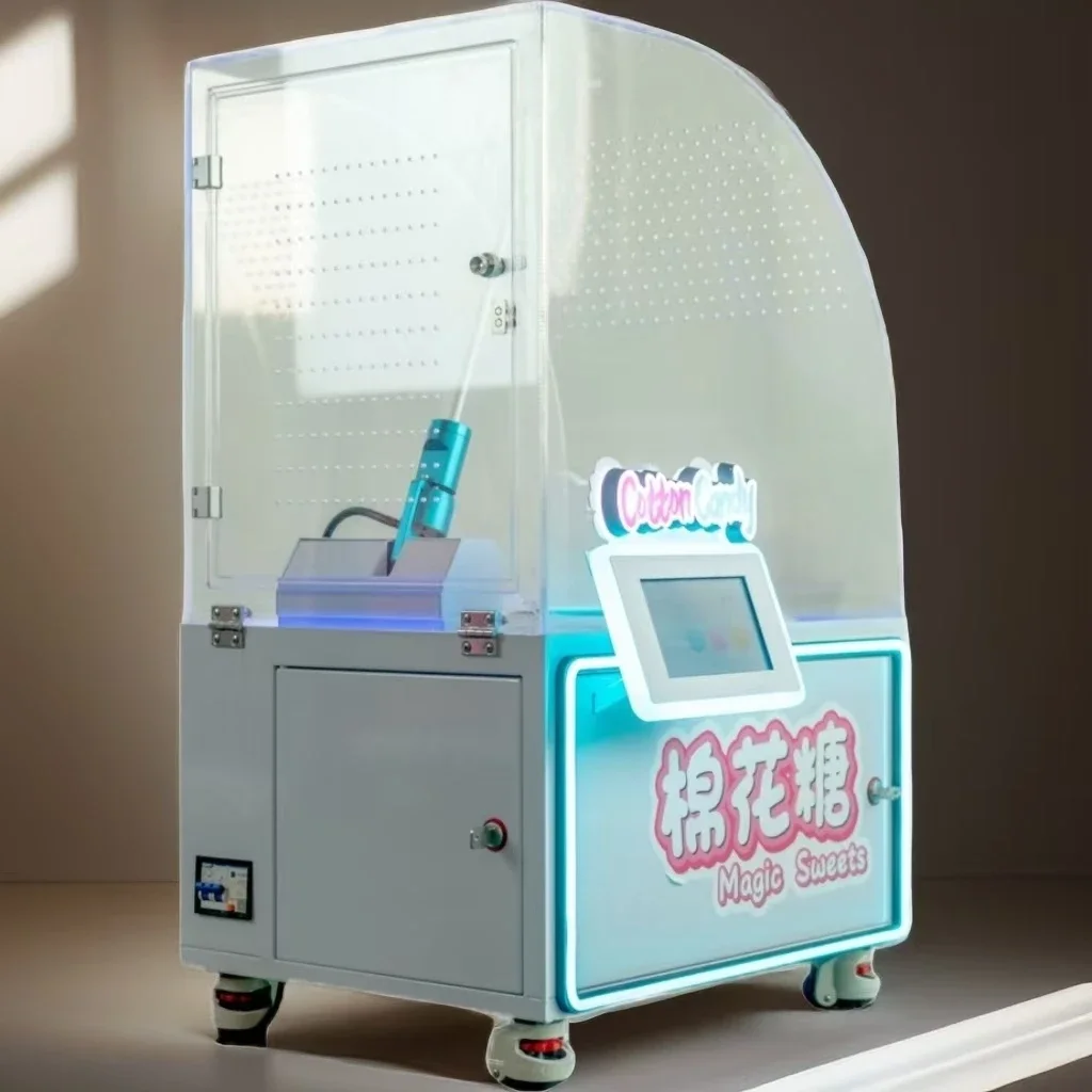 Commercial Four Models Two Colors Table Small Robot Candy Cotton Candy Machine Filter For Business