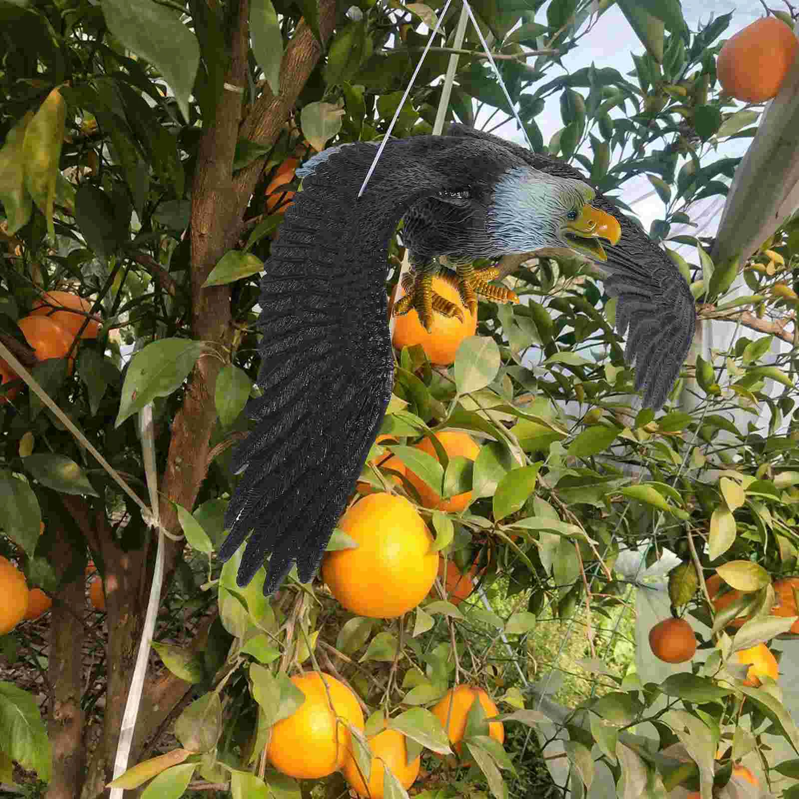 Eagle Pendant Garden Hanging Bird Yard Ornament Drive Away Birds Decoys to Deterrents for Pvc Plastic Decorative