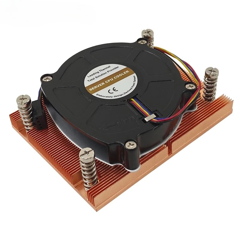 

High Quality 1U AM4 AM5 CPU Cooler Server Heatsink with 8015 Fan for AMD Ryzen TDP Up To 115W Bracket Optional