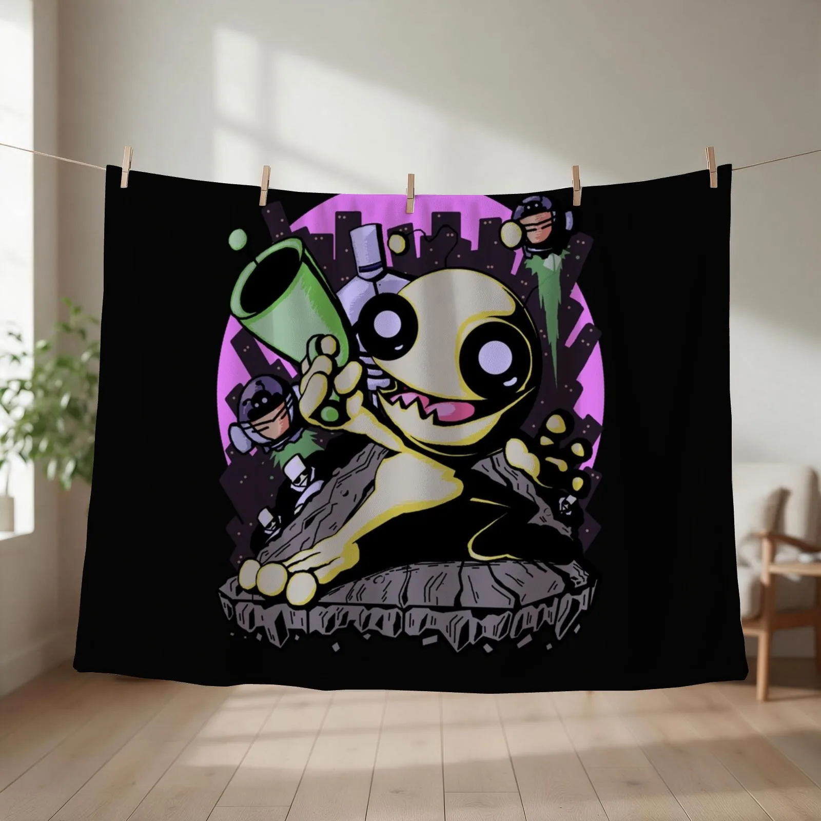 Alien Hominid Classic T-Shirt Throw Blanket Warm Summer Camping Luxury Brand Blankets