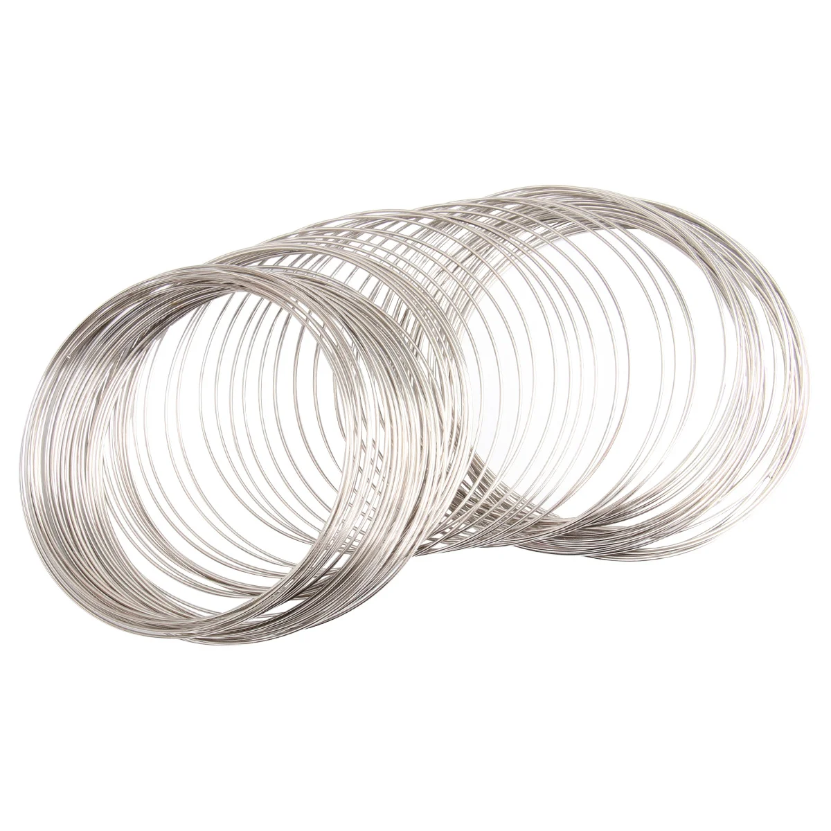 

1Set Steel Bracelet Wire Silver Non-Fading DIY Material for Jewelry Making Lightweight Comfortable Steel Ring Bracelet Wire