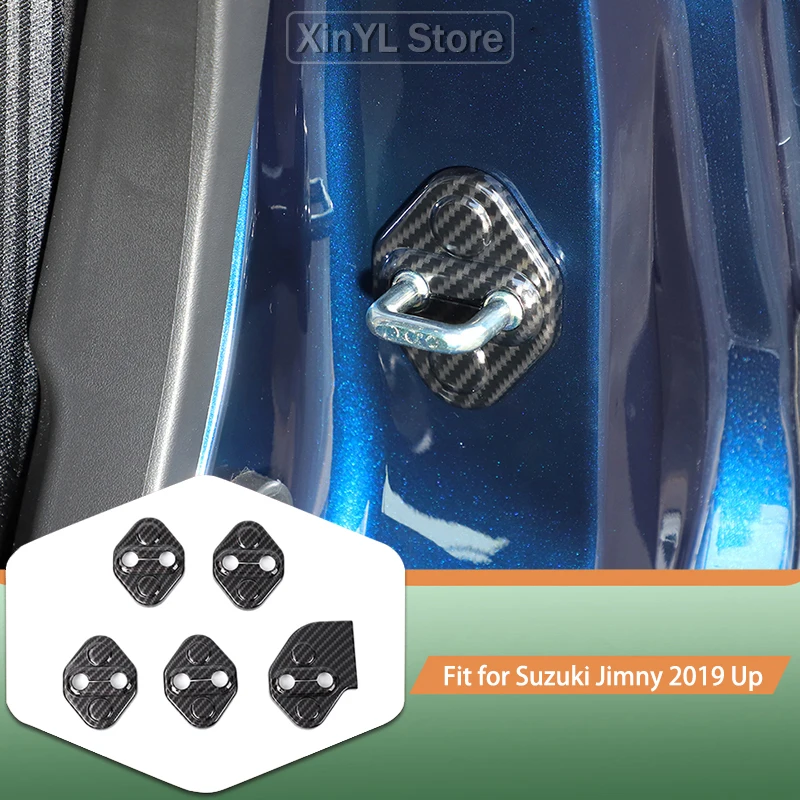 

Car ABS tailgate Door Lock Buckle Cover Protective Decoration Stickers For Suzuki Jimny 2019 Up 4-Door Car Exterior Accessories