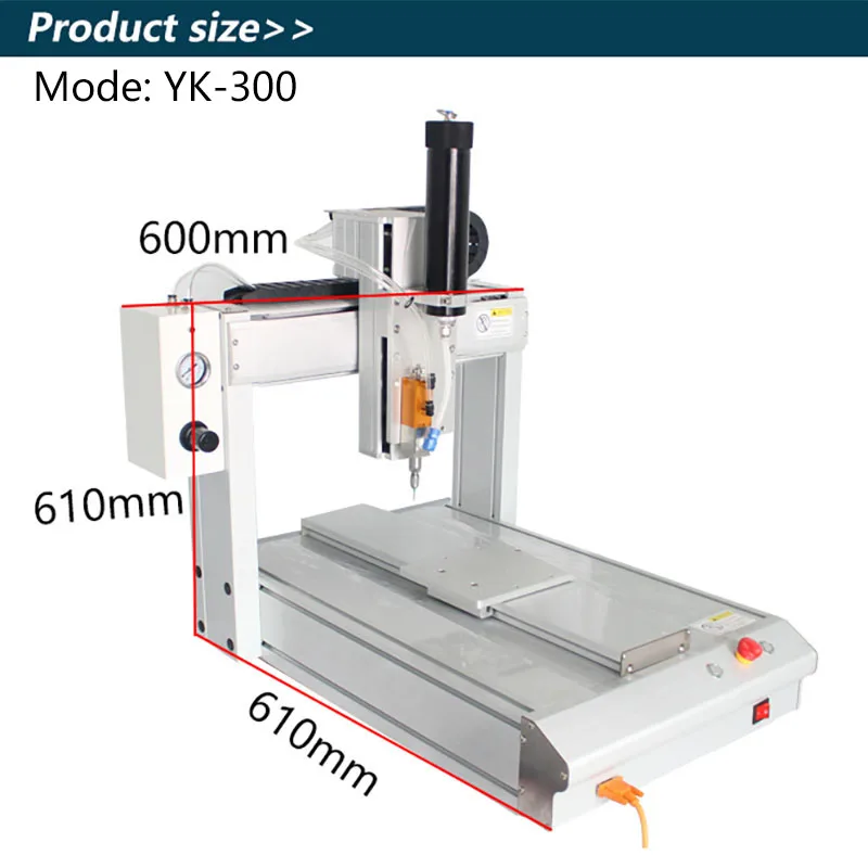 YK-300 Semi-Automatic Pneumatic Glue Dispenser 220V CNC Automatic Building Material Adhesion Machine Motor Engine Core