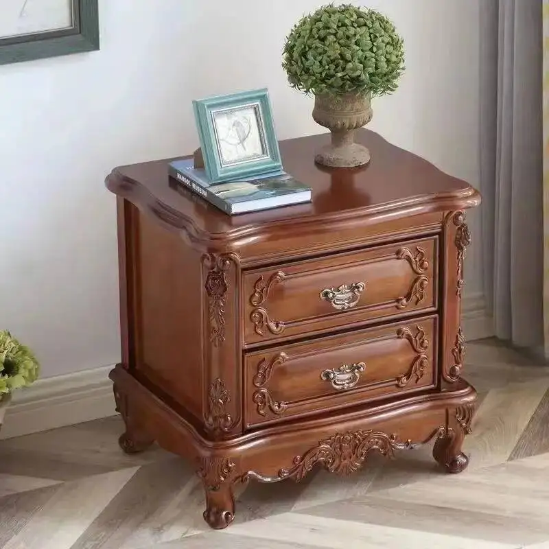 

White Wooden Nightstands European Large Decor Organiser Bedroom Nightstands Drawers Space Saving Mesilla De Noche Furniture