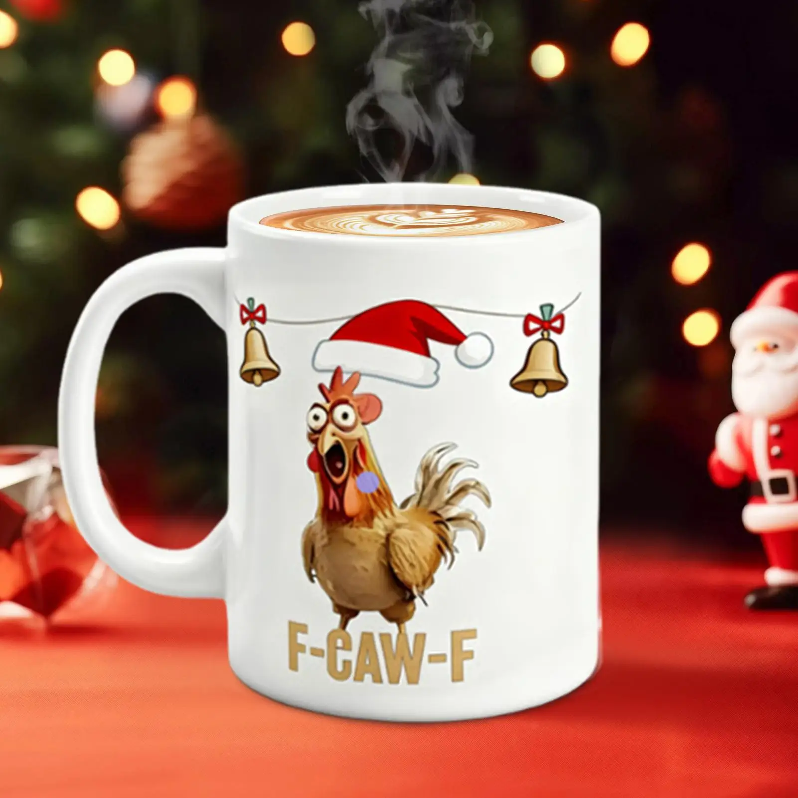 Christmas Mugs Cartoon Milk Beer Beverage Cup Ceramic Christmas Coffee Cup For Men Youth Child Friend Mom Lady Kitchen Holiday