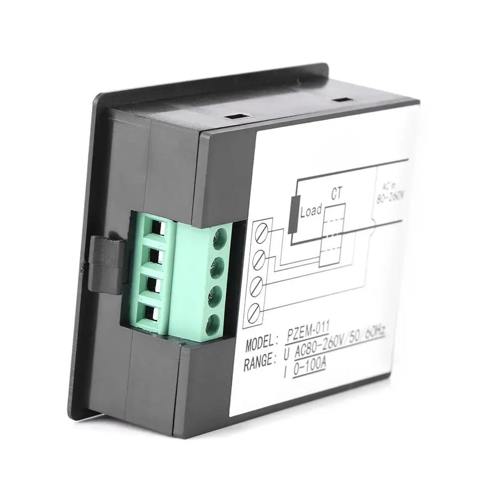 STN Display AC 80-260V 100A Voltmeter Energy Monitor + CT for Current Voltage Measurement