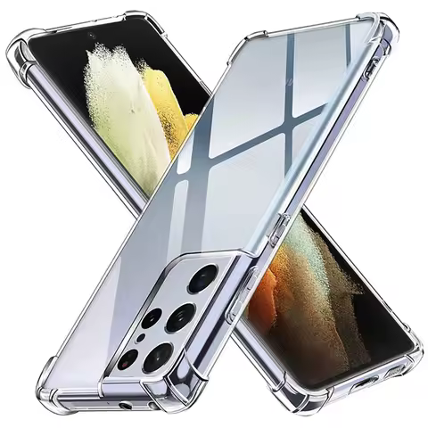 Soft Clear Case for Samsung S21 Ultra Phone Cases S21 FE Shockproof Silicone Cover S21 Plus Samsung Galaxy S 21 Ultra Case