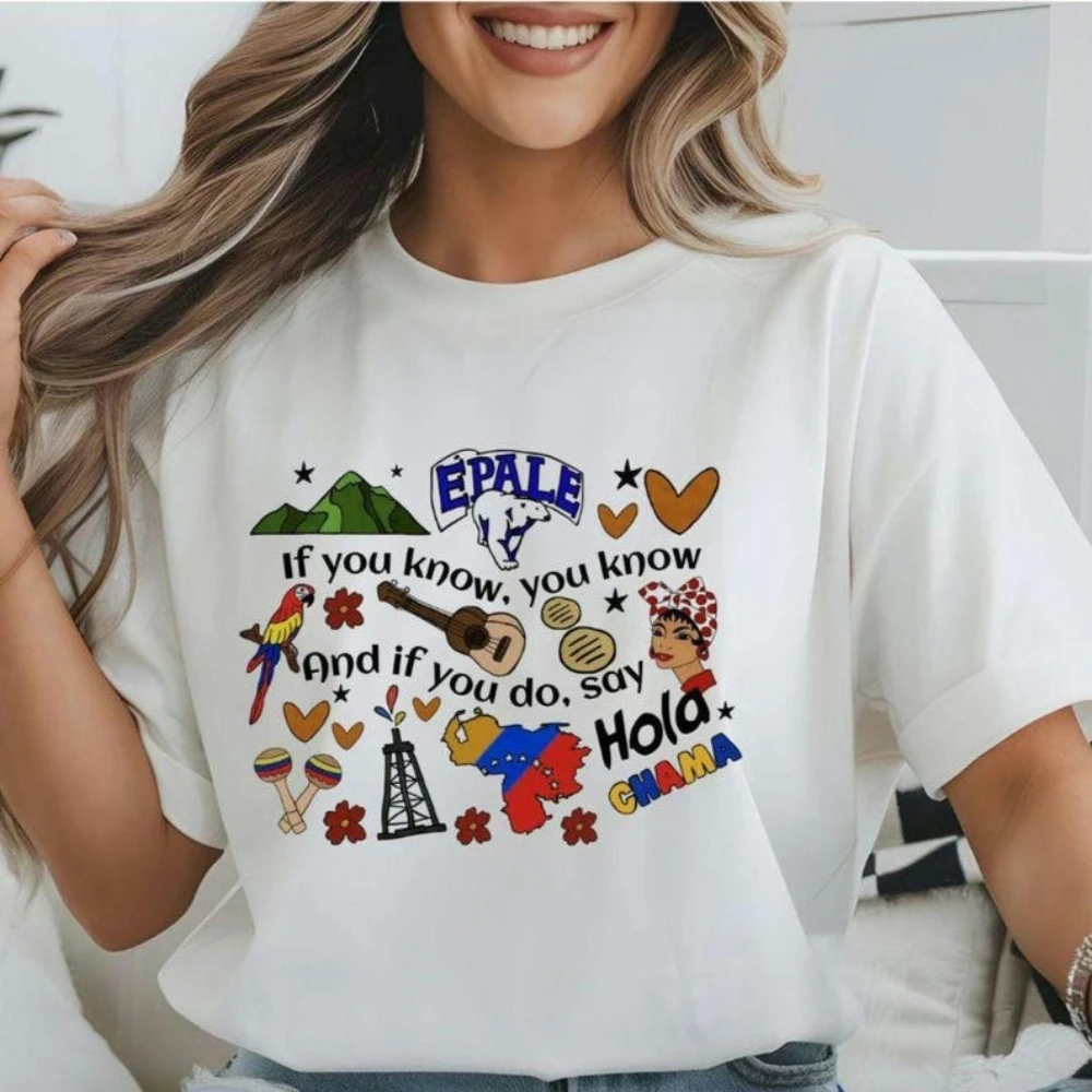 

Венеэгейская футболка Caracas с флагом каракулей, подарок для If You Know You Know, унисекс, хлопковая повседневная рубашка, хлопковые футболки, винтажная рубашка