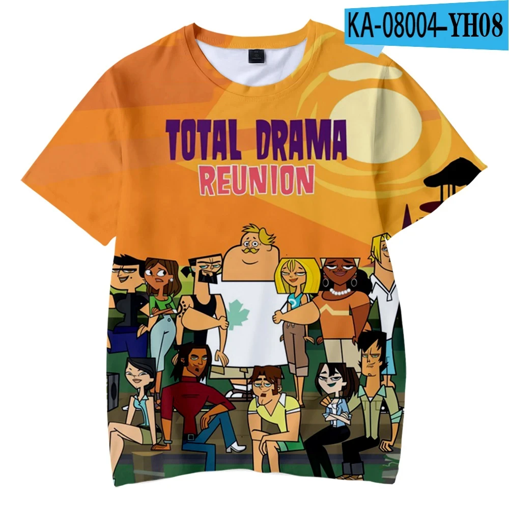 Total Drama Tshirt 3D Print Men Short sleeve t shirts Hip Hop streetwear O-neck T-shirt Funny Cartoon Unisex clothing