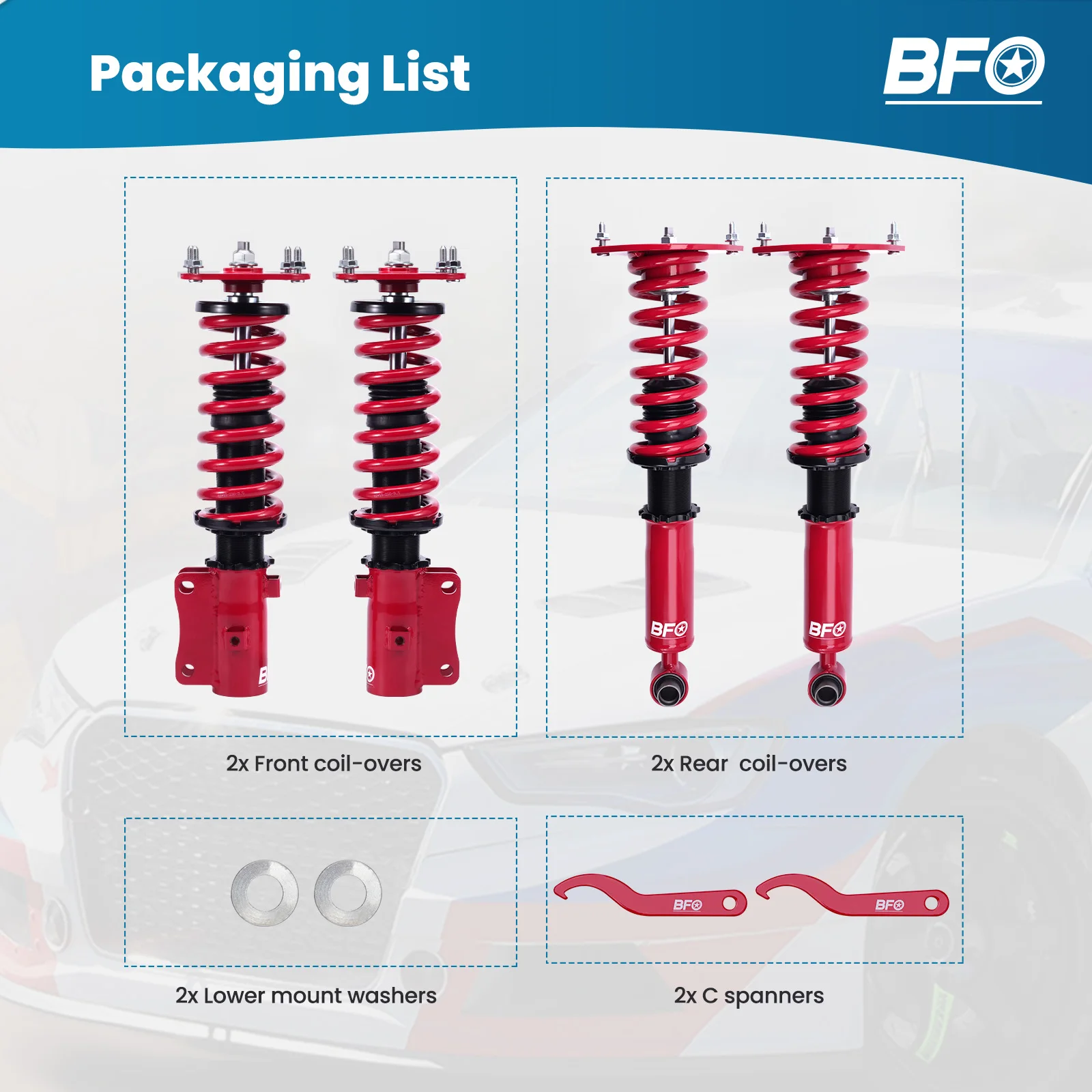Койловеры BFO, подвесные стойки для Mazda RX-7/Mazda Savanna RX-7 второго поколения FC3S 1985–1992 гг. Койловеры BFO, подвесные стойки для Mazda RX-7/Mazda Savanna RX-7 второго поколения FC3S 1985–1992 гг.