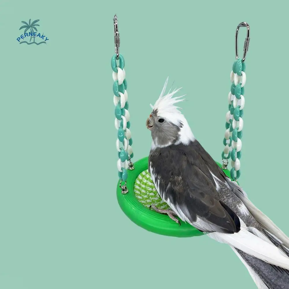 

Creative Bite Resistant Summer Parrot Swing Hammock Detachable Green Parrot Climbing Net Hanging Bird Swing Toy for Bird Cage