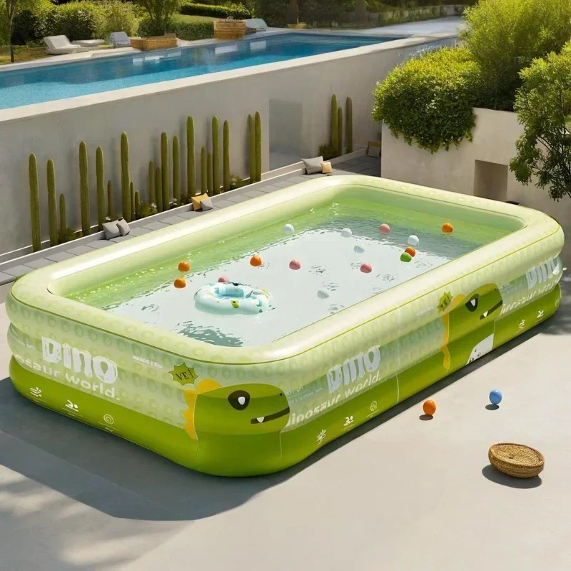 

Inflatable Swimming Pool Family Kiddie Pool Full Sized Blow Up Pool for and Adults for Backyard Garden Outdoor Party Use Makeup