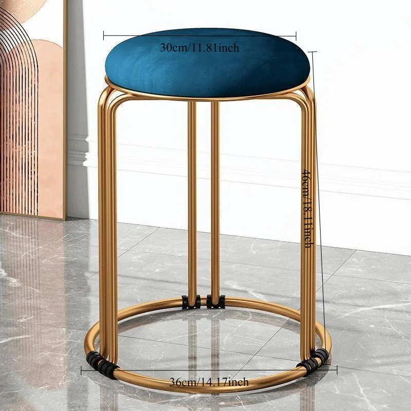 Light Luxury Stackable Round Stools for Home, Modern Minimalist Dining Table Stools,Balcony & Camping,  as Easter Decorations